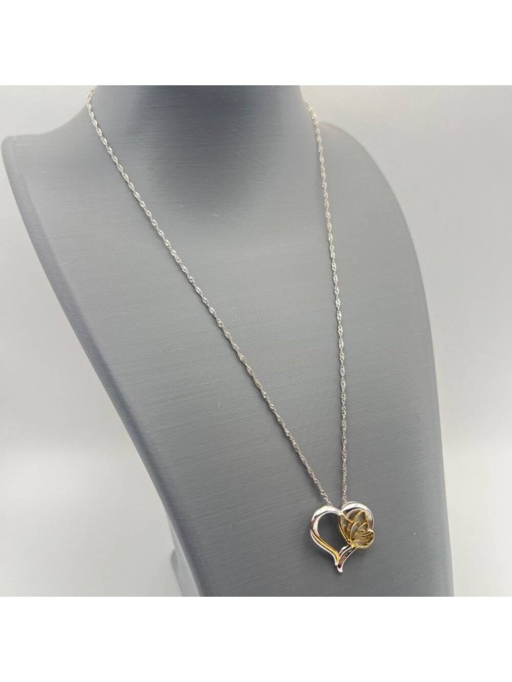 Bradford Exchange Messenger From Heaven Sterling MOP Butterfly Necklace 18"